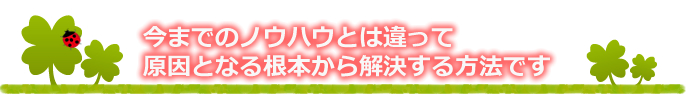 今まで拒食症・過食症改善のノウハウとは全く違ったとても効果的な方法です。